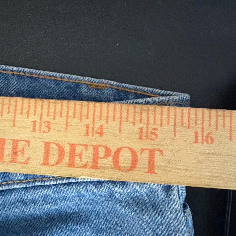 Vintage 80s Levis 505 Straight Leg Jeans Mens Size 33x30 Sun Faded Bleached - Picture 15 of 16
